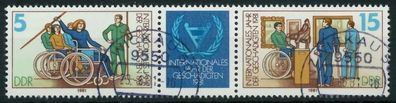 DDR Zusammendruck Nr WZd500 gestempelt 3ER STR X1589C6