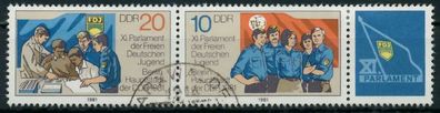 DDR Zusammendruck Nr WZd498 gestempelt 3ER STR X158A16