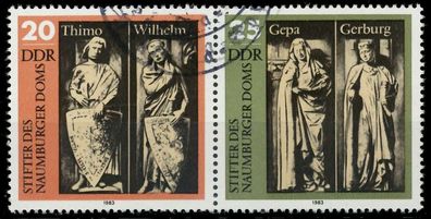 DDR Zusammendruck Nr WZd568 gestempelt WAAGR PAAR X195EFE