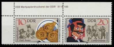 DDR Zusammendruck Nr WZd 534DV postfrisch WAAGR PAAR EC X1961DE