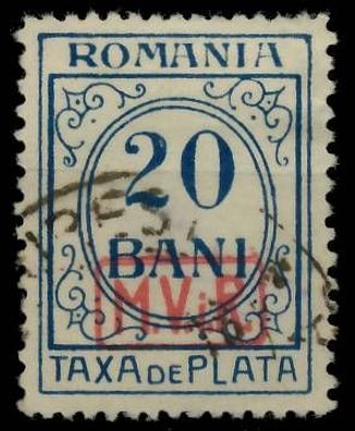 BES. 1WK D-MV Rumänien PORTO Nr 3 gestempelt X42D8C6