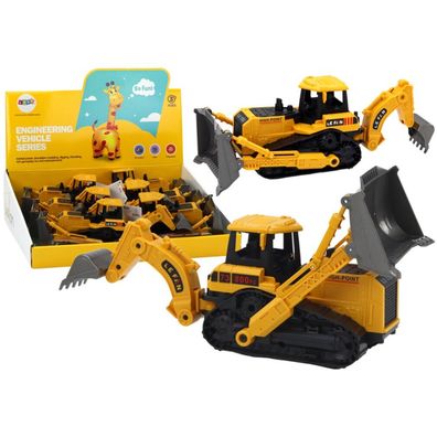 Leantoys Raupenbagger Baufahrzeug 2 Schaufeln gelb