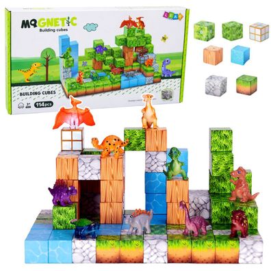 Magnetische Bausteine ​ #8203; ürfel Quadratische Welt 3D 114 Teile