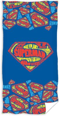 Superman Badehandtuch blau 70x140cm Duschtuch Strandtuch Beach Towel NEU NEW