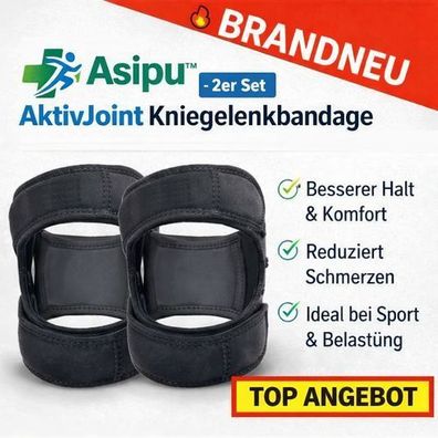 Asipu™ AktivJoint Kniegelenkbandage Kniebandage Kniestütze Knieorthese - 2er Set