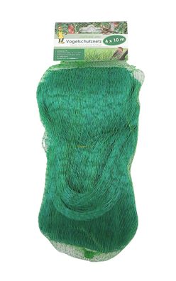 Vogelschutznetz 4x10m grün Pflanzenschutznetz Gartennetz Teichnetz Laubnetz