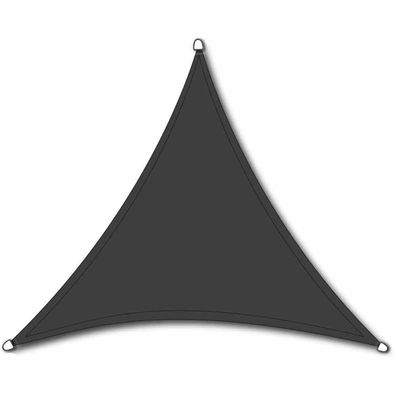 Solino Sonnensegel grau 180g/m² HDPE, 3-eckig, 3,6x3,6x3,6m