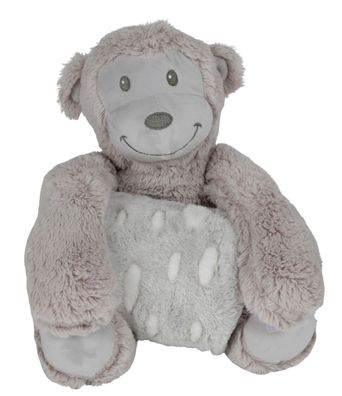 Plüschtier mit flauschiger Kuscheldecke Kuscheltier Teddybär Affe Koalabär Elch