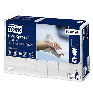 Tork Xpress H2 Multifold Handtuchpapier 2-lagig 21x34cm hochweiß