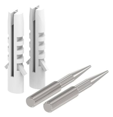 Hausnummern Befestigungsset V2A M4 Gewinde 40 mm inkl. Dübel & Unterlegscheibe