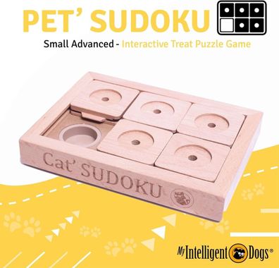 Tierspielzeug Sudoku Small Advanced aus Holz für Hunde und Katzen Level 2