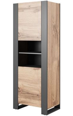 Schrank Wood Vitrine Hochschrank Wohnzimmerschrank