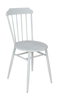 Metallstuhl Scandi antik weiß Gartenstuhl Terrassenstuhl Balkonstuhl Dekostuhl