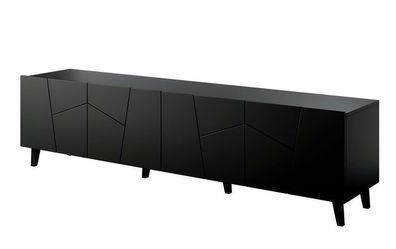 Fernsehschrank ETNA Tv-Lowboard 200x52x42 cm schwarz