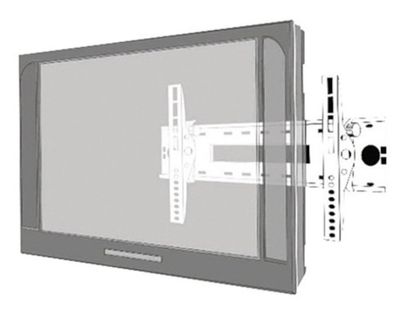 Wandhalterung f 48" verstellbar silber