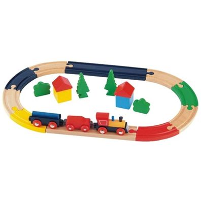 Holz-Eisenbahn Holzeisenbahn Spielzeugeisenbahn Holzbausteine Lokomotive Zug