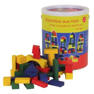 Holzbauklötze bunt 100 Stück