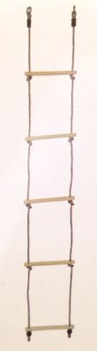 Holz Strickleiter Kletterleiter 5 Sprossen Kinderschaukel Kletterseil Spielturm