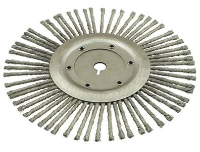 Wildkrautbürste 200 mm mit 25,4 mm Bohrung radial Zopfen
