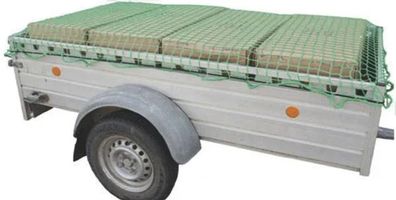 Anhängernetz mit Expanderband 1,60 x 2,50 m robust UV-stabil