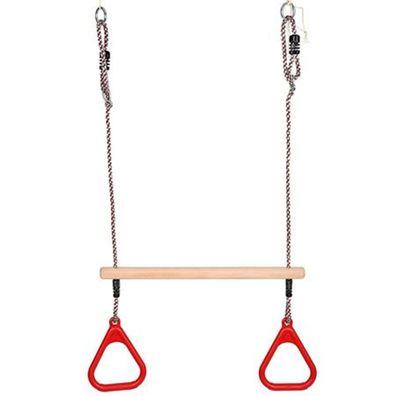Turnstange mit Ringen Kinder Schaukel Reckstange Turnringe Reck Trapez Spielturm
