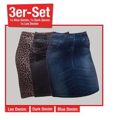 SMART TEX® Jeaneez Röcke 3er Set Gr. XXL