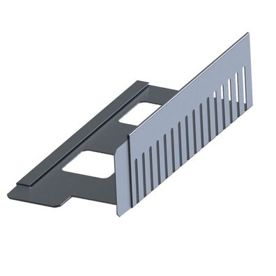 Kiesfangleisten in L-Form mit angeformtem Verbinder – Alu 1,5 mm LL Länge: 3m