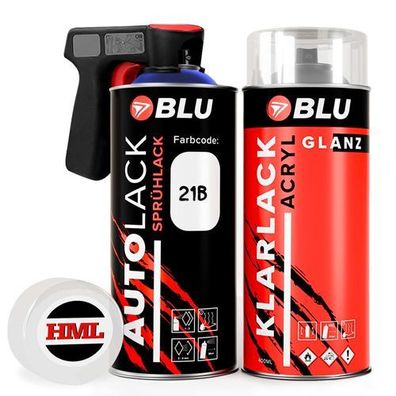 BLU Spraydosen Z21B ultrablau spray klarlack autolack für OPEL