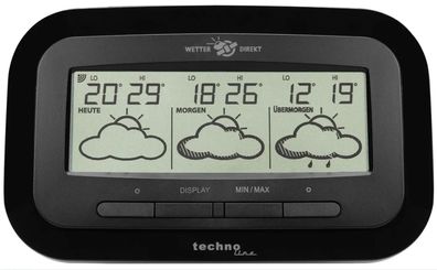 Wetterstation Technoline WD 1300 mit 3-Tage-Vorhersage und Funkuhr