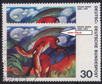 Germany BUND [1974] MiNr 0798 F17 ( O/used ) [01] Gemälde Plattenfehler