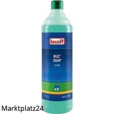 Buzil Flüssigseife Sanfte Reinigung in 1L Ergonomischer Flasche