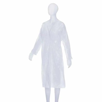 MedComfort Besucherkittel Weiß 115x150cm Einzeln Verpackt