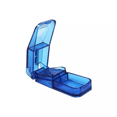 MedComfort Tablettenteiler Blau, Rutschfeste Oberfläche, Kunststoff