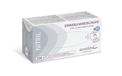 Sensilind Nitril Einmalhandschuhe Premium, 200 Stück