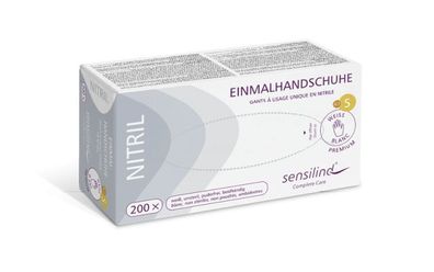Sensilind Nitril Einmalhandschuhe Premium, 200 Stück