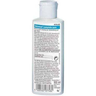 Skinman Complete Desinfektionslösung 100ml Hautfreundlich, Alkohol 70