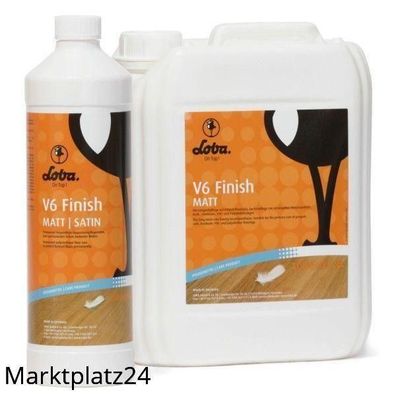 Loba V6 Finish Mattiert Hochwertiger Holzboden Versiegelungslack 5L Kanister