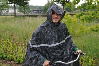 Fahrradregencape camouflage