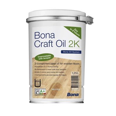 Bona Craft Oil 2K Umbra 1,25L kastanienbraun – Zweikomponenten-Holzöl für