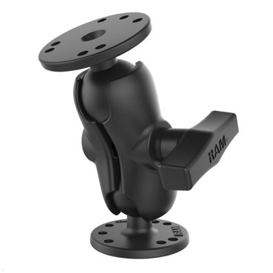 RAM Mounts 2x runde Platte, 1x Arm 90mm mit C-Kugeln (RAM-101U-B)