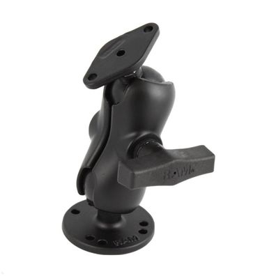 RAM Mounts Aufbau-Set - runde Basisplatte, kurzer Verbindungsarm, Diamond-Basisp
