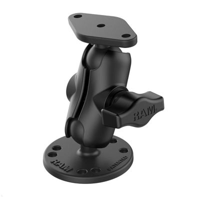 RAM Mounts Aufbau-Set - runde Basisplatte, kurzer Verbindungsarm, Diamond-Basisp