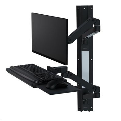 Ergotron LX Pro System Wandarbeitsplatz (45-696-292) bis 34 Zoll, schwarz