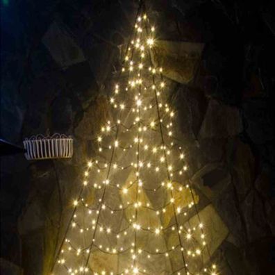 halbrund LED-Tannenbaum Galaxy 200 cm 200 warmweiße LED, zur Wandbefestigung