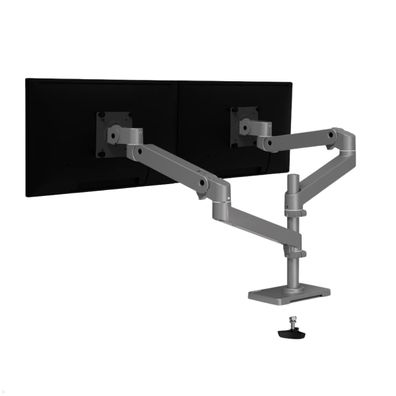 Ergotron LX Pro dual Monitorhalterung Durchtisch, hohe Säule, grau
