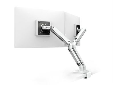 Ergotron MXV Dual Monitor Tisch Halterung für 2 Displays mit C-Klemme, Weiß (45