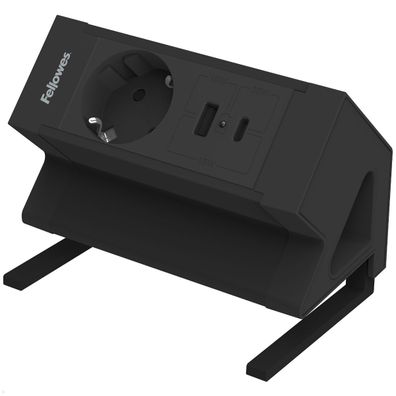 Fellowes Power Desk Up 2.0 Tischsteckdose mit USB-A und USB-C Charger (100115569