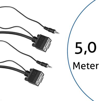 Bachmann VGA Kabel mit Miniklinke 5m (918.068)