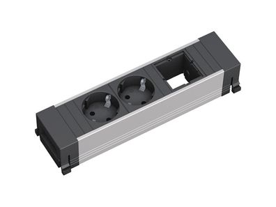 Bachmann Power Frame Steckdoseneinheit 3-fach 2x Steckdose 1x Custom Module (916