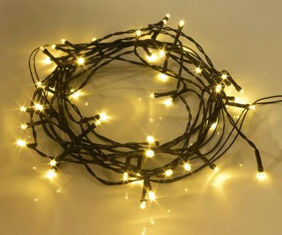 LED-Lichterkette 48 warmweiße LEDs 3,6 m IP44 batteriebetrieben